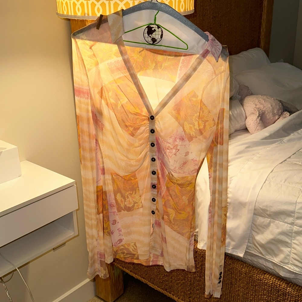 Free people sheet button down